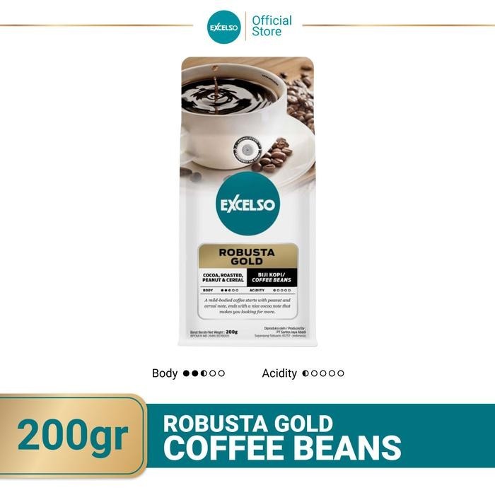 Excelso Robusta Gold | Whole Bean Coffee | 200g | Cocoa & Nutty