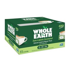 Whole Earth Sweetener Stevia Monk Fruit Erythritol Packets Sugar Substitute 400