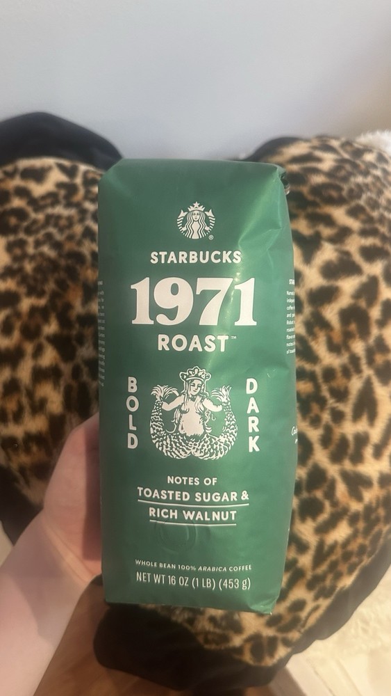 1971 DARK ROAST COFFEE BEAN STARBUCKS WHOLE BEAN COFFEE 1lb Bag Message 2 Bundle