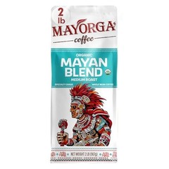 Organic Medium Roast Whole Bean Coffee 2lb – Mayan Blend, 100% Arabica, Low Acid