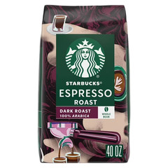 Starbucks Whole Bean Coffee, Espresso Roast Dark (40 oz.) FRESH!! FREE SHIP!!
