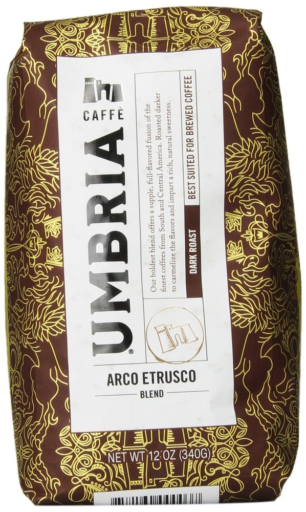 Fresh Seattle Whole Bean Roasted Coffee Arco Etrusco Blend Dark Roast 12 Oz. Bag