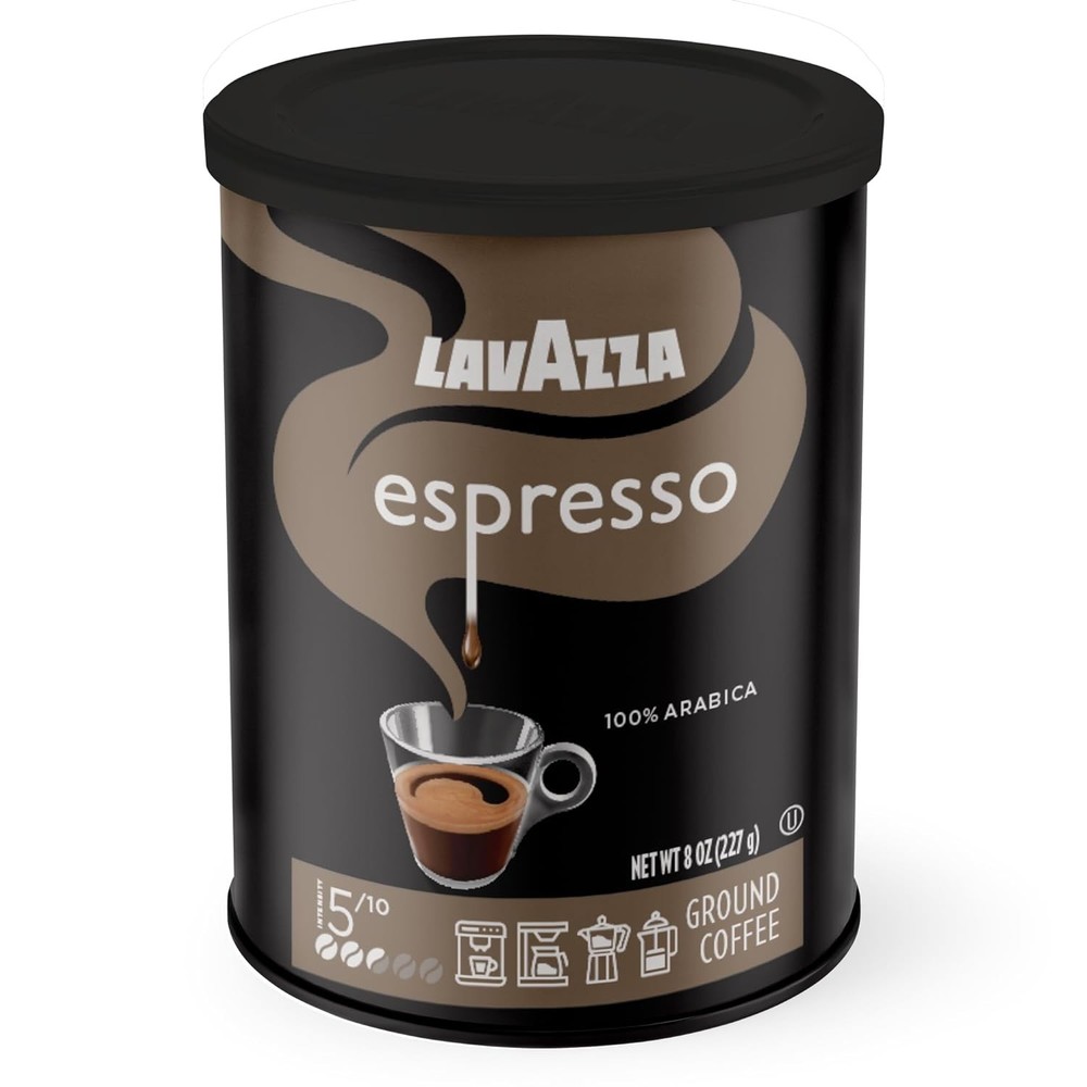 Lavazza Espresso Ground Coffee Medium Roast 100% Arabica 8 oz Tin (Pack of 4)