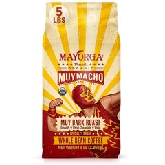 Mayorga Decaf Coffee 2lb Dark Roast Organic Whole Beans
