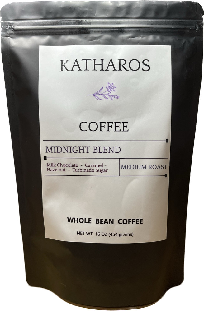 Whole Bean, Medium Roast Coffee (16oz) | Unique Coffee Blend, Midnight Blend | B