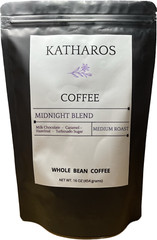 Whole Bean, Medium Roast Coffee (16oz) | Unique Coffee Blend, Midnight Blend | B