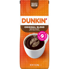 Dunkin’ Original Blend Whole Bean Coffee, Medium Roast, 12 oz Bag