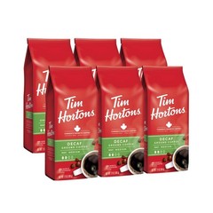 Tim Hortons Decaf Medium Roast Coffee 12 Ounce Pack of 6 100 Arabica Beans