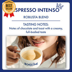 Espresso Intenso Whole Bean Coffee 100% Robusta Blend Medium Roast 2.2 Lb Bag