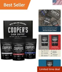 Three-Pack Bourbon Barrel Aged Whole Bean Coffee – Exquisite Flavor Profiles