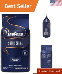 2.2 lb Super Crema Whole Bean Coffee – Arabica & Robusta Espresso Blend