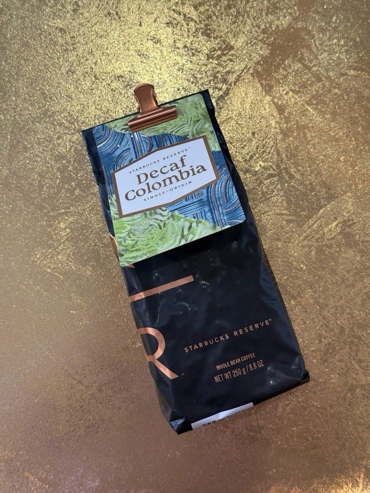 [NEW] STARBUCKS RESERVE Decaf COLOMBIA Single-Origin WHOLE COFFEE Bean, 8.8OZ ❤️