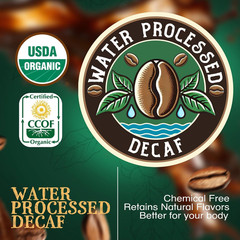 The Bean Organic Coffee Company Water Processed DECAF Le Bean, Dark French Roast