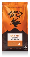 Grumpy Mule Kick-Ass House Blend Ground Coffee with notes of Caramel and Milk Ch