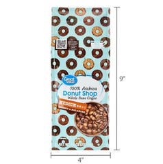 Great Value Donut Shop Whole Bean Coffee, Medium Roast, 10 oz