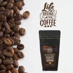 250g Cherry Coffee Roasted Ground Beans Peru Coffee Home Flavor Perfect Fun Gift
