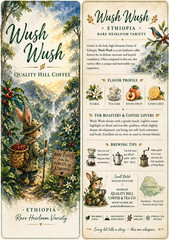 Rare Ethiopia Wush Wush Green Coffee 5 Pounds– Anaerobic Natural