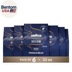 Super Crema Whole Bean Coffee, Medium Espresso Roast, Arabica and Robusta Blend,