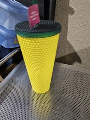 Starbucks Hawaii 24oz Pineapple Studded Cold Cup Tumbler Yellow Green NEW