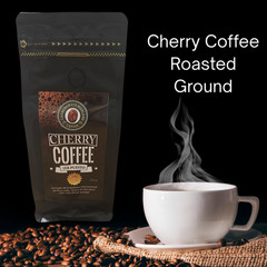 250g Cherry Coffee Roasted Ground Beans Peru Coffee Home Flavor Perfect Fun Gift