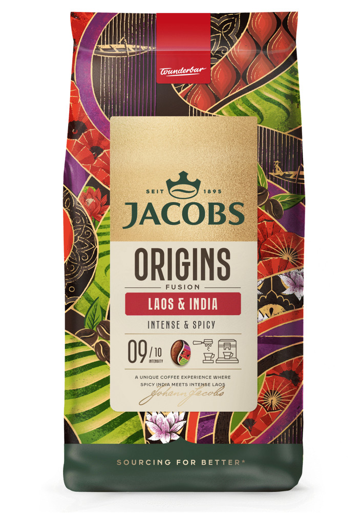 JACOBS ORIGINS Laos & India Coffee Beans Intense & Spicy 1 kg 35oz