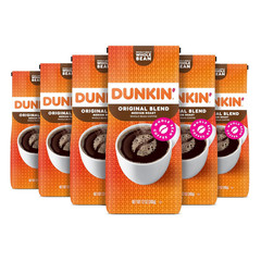 Dunkin’ Original Blend Medium Roast Whole Bean Coffee, 12 Ounces (Pack of 6)