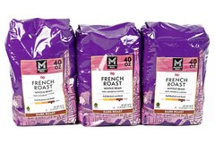 Member’s Mark French Roast Whole Bean Coffee 40 oz. Bag (x3) -E