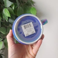 💙Starbucks Christmas Holiday Mug Poinsettia Floral 2023 Iridescent Purple 14oz