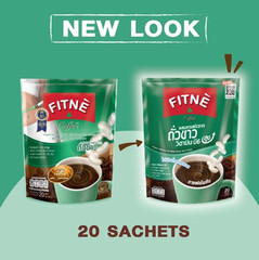 6X FITNE’ Coffee White Kidney Bean Extract Instant Coffee for Weight Control