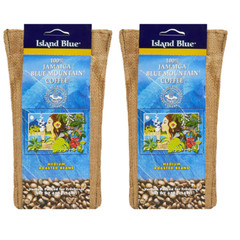 Island Blue 100% Jamaica Blue Mountain Whole Beans Coffee (16oz) – Pack of 2