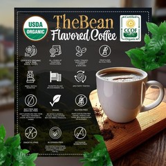The Bean Organic Coffee Company Aloha Bean (Hawaiian Hazelnut), Medium Roast,…