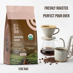 JaJa Java Ethiopian Yirgacheffe Natural Whole Bean Coffee, Light Roast, 12 Ou…