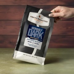 2 LB 32 oz Seriously Dark Decaf Artisan Blend Kosher Whole Bean Coffee Roast