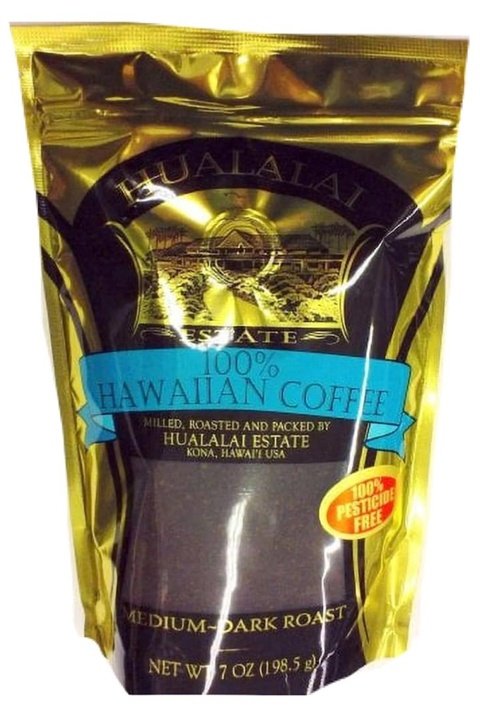 Hualalai Estate Coffee – 100% Hawaiian Coffee | Ground & Whole Bean | 7 oz | Unf