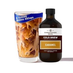 Christopher Bean Caramel Cold Brew Coffee Concentrate – Smooth & Sweet Bottle