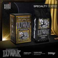 Premium Wild Kopi Luwak Arabica Coffee by Sakha @200G WHOLE BEAN ROASTED