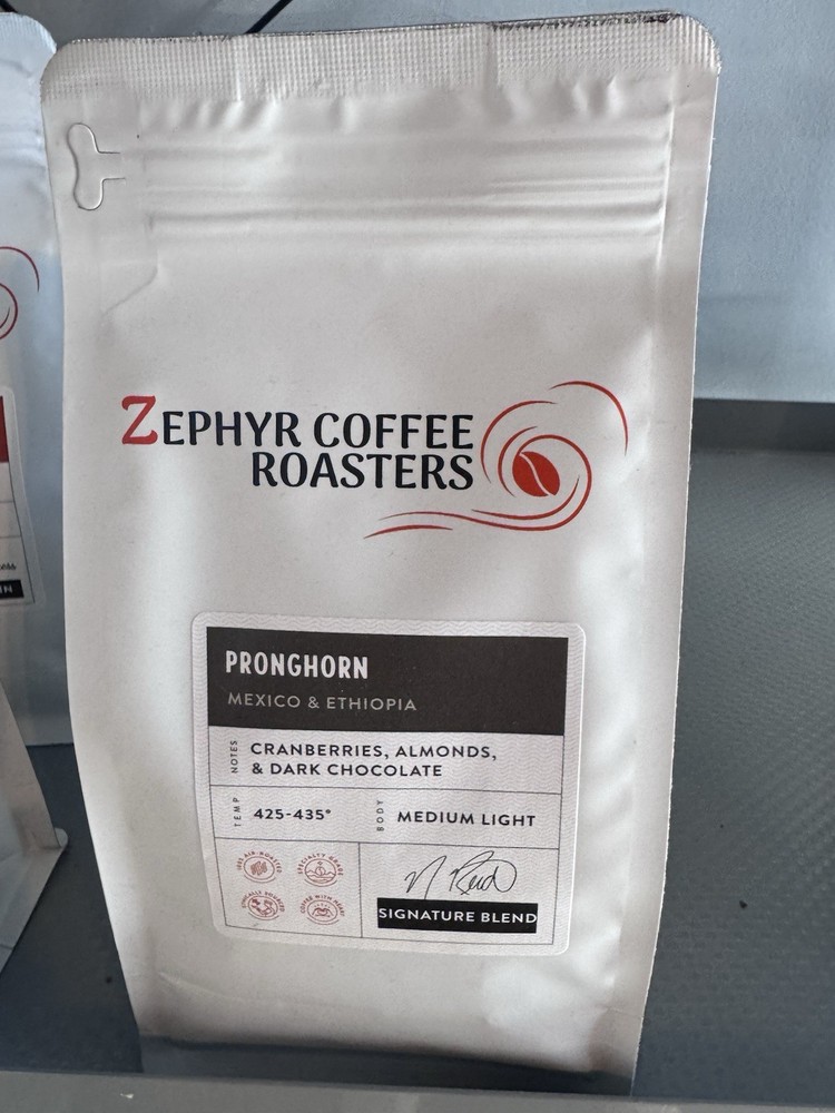 Zephyr Pronghorn Coffee Beans Mexico & Ethiopia Medium Light Blend Cranberries …