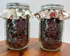 Coffee Beans DOUBLE CHOCOLATE Flavored In vac-sealed Jars Lot Of 2 Valentine’s