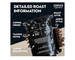 New In Box COOPERS CASK COFFEE WHISKEY BARREL AGED COFFEE SET -Whole Bean