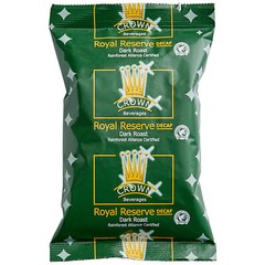 Crown Beverages Royal Reserve Sumatra Decaf Coffee Packet 2.75 oz. – 24/Pieces