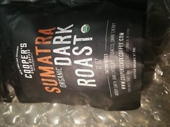 Coopers Cask Cofee Sumatra Organic Dark Roast 12 Oz