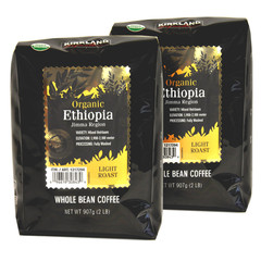 Kirkland Signature Organic Ethiopian Whole Bean Coffee – 2 lbs Fresh Roast