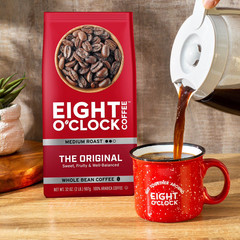 3 Pack – Eight O’Clock Medium Roast Whole Bean Coffee, The Original, 40 oz.