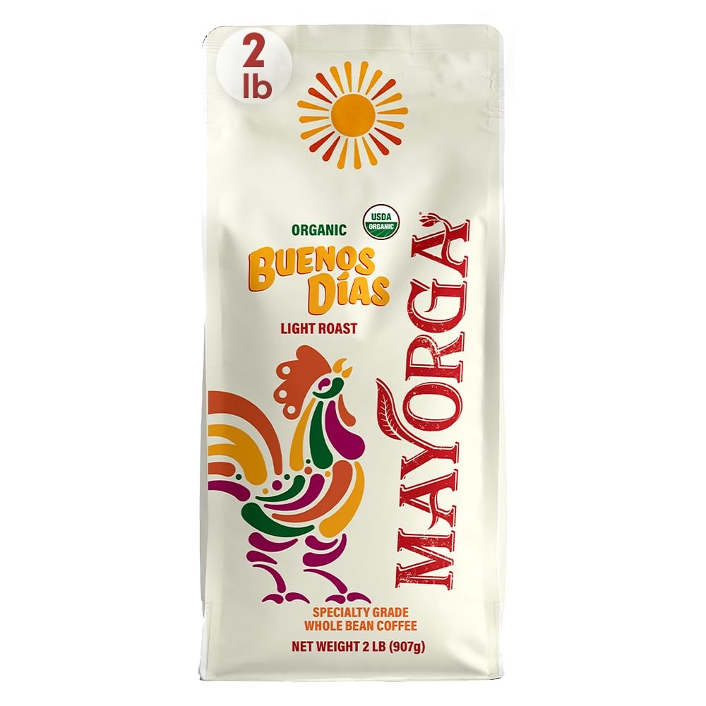 Mayorga Organic Coffee 2lb Buenos Dias – Light Roast Whole Bean Coffee Specia…
