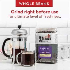 San Francisco Bay Whole Bean Coffee – Hazelnut Crème (2lb Bag), Flavored, Med…