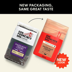 San Francisco Bay Coffee – Flavored Medium Roast Whole Bean Coffee – Hazelnut Cr