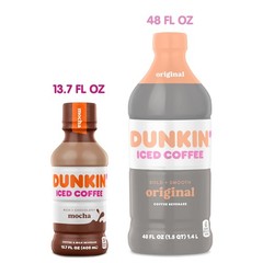 Dunkin’ Mocha Iced Coffee Bottle, 13.7 fl oz, 12 Pack Fl Oz (Pack of 12)