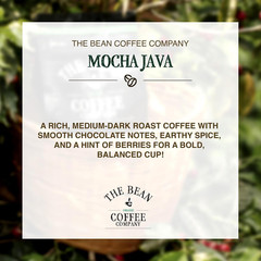 The Bean Organic Coffee Company Mocha Java, Medium Roast, Whole Bean Coffee, 16-
