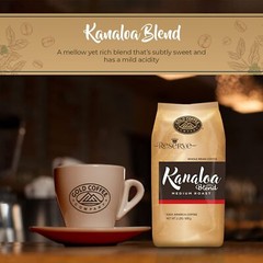 Gold Coffee Kanaloa Blend 2lb Medium Roast Whole Bean Coffee