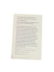 Starbucks Reserve Single Origin Colombia Decaf Coffee Beans 8.8oz/250g